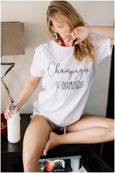 T-shirts "Champagne & diamonds"